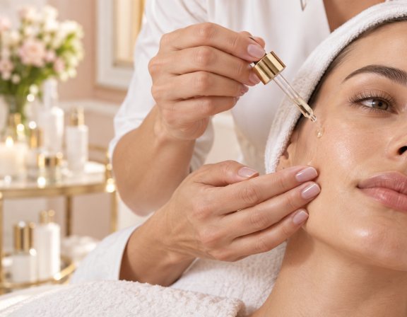 Gesichtspflege mit Serum